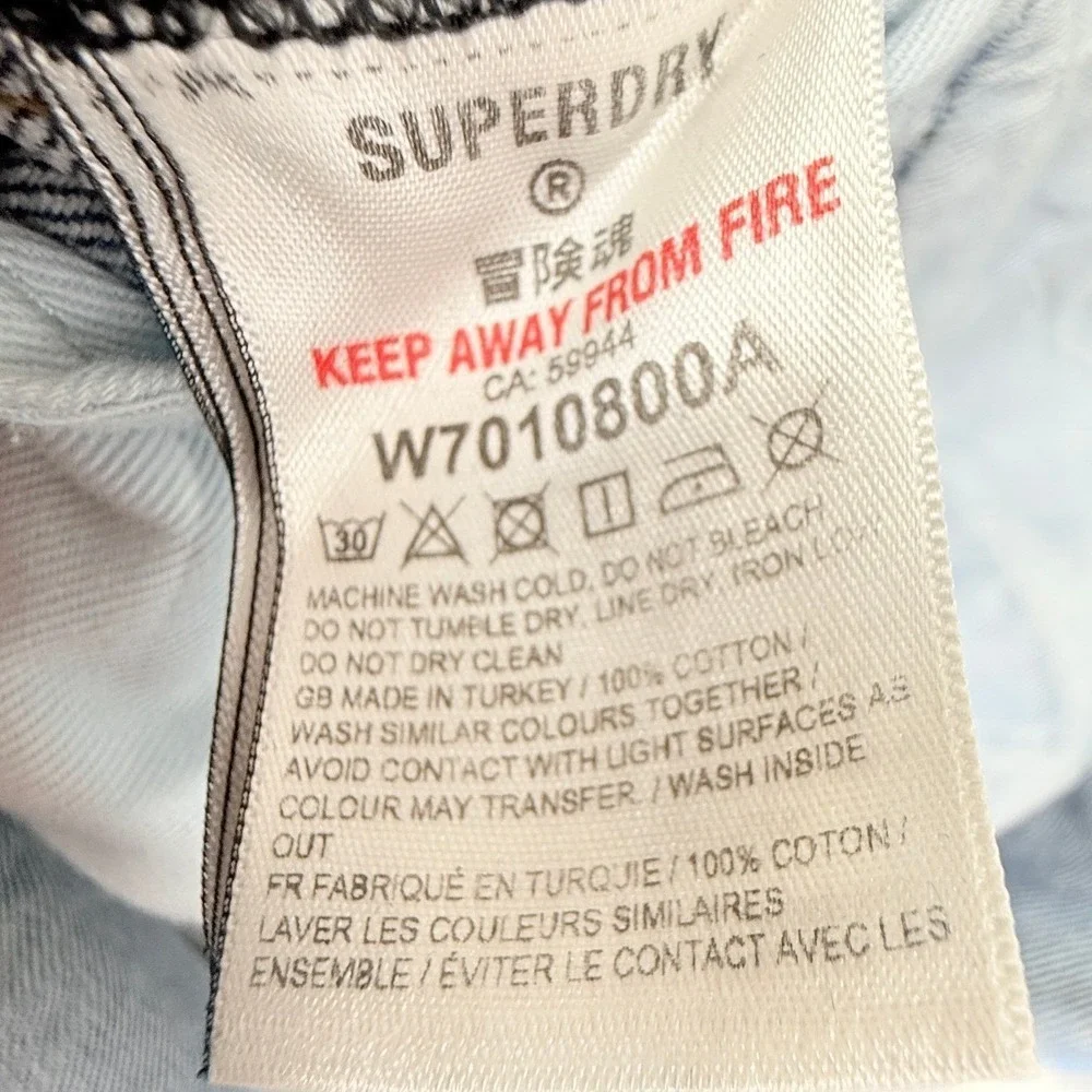 Superdry & Co Denim Wide Leg Jeans Mens 32x32 Blue Organic Cotton